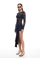 Midnight Mini Dress in Onyx