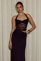 Nalita Halter Cutout Maxi Dress in Black by Runaway The Label | Winsome Girl Fashion 