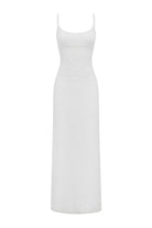 Natalie Scoop Lace Maxi Dress in White  by Runaway The Label | Winsome Girl Fashion 