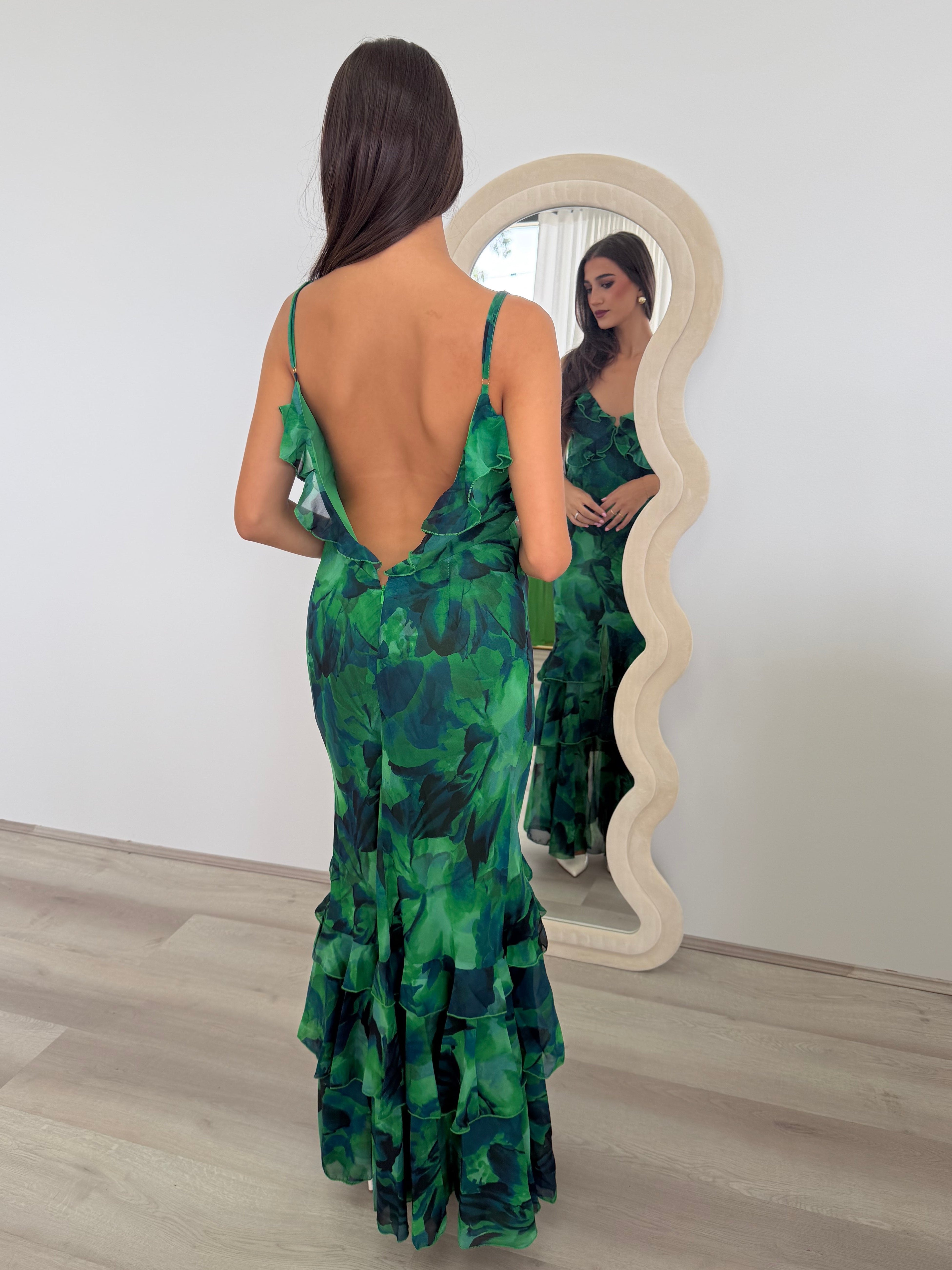Namari Maxi Dress in Calista Green