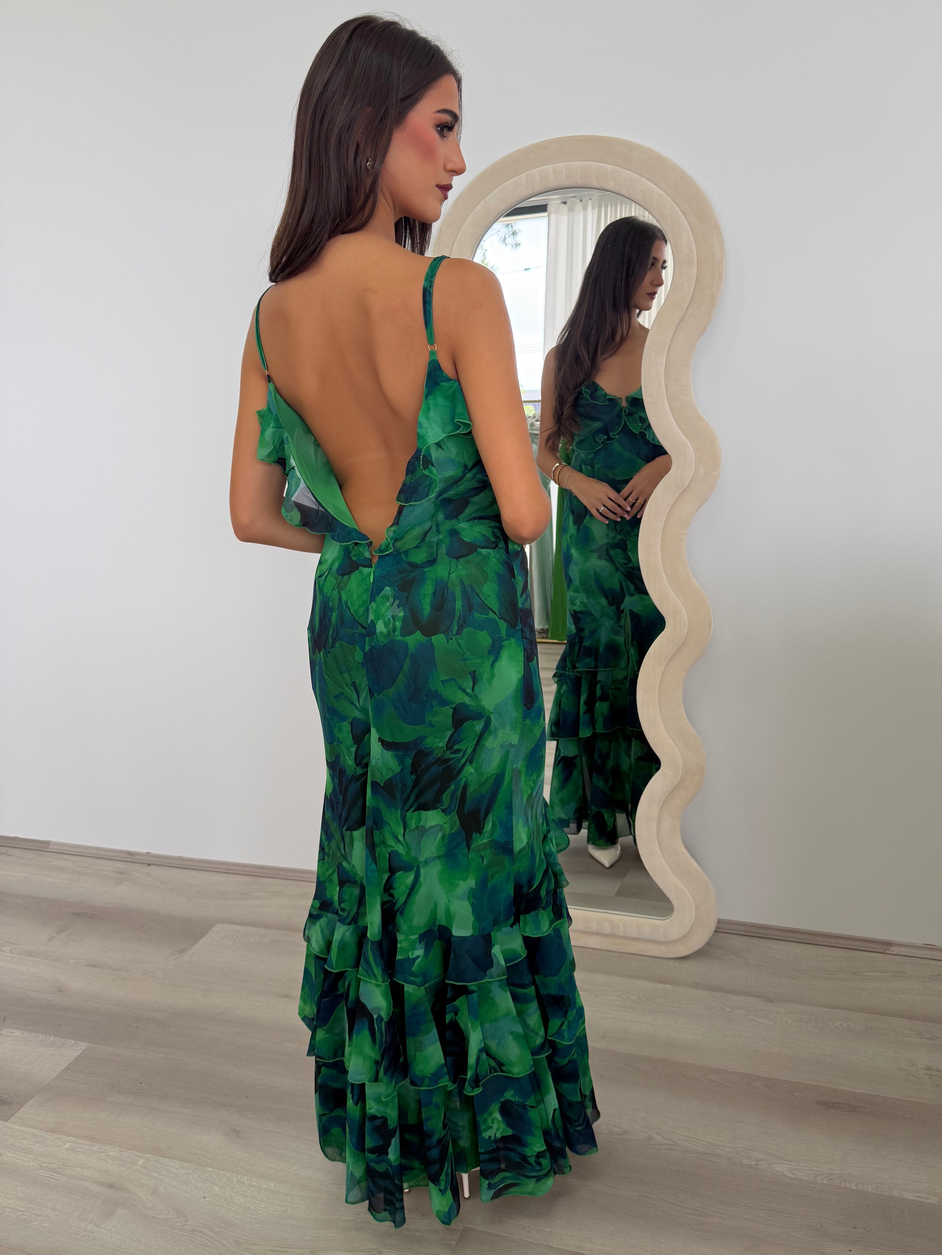 Namari Maxi Dress in Calista Green