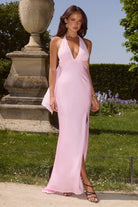Pramila Halter Maxi Dress in Musk by Runaway The Label | Winsome Girl Fashion 