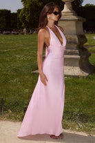Pramila Halter Maxi Dress in Musk by Runaway The Label | Winsome Girl Fashion 