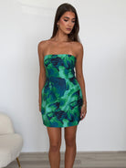 Primrose Mini Dress in Calista Green