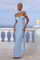  Raphaella Off Shoulder Maxi Dress in Sky Blue