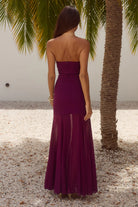  Remi Strapless Maxi Dress in Plum