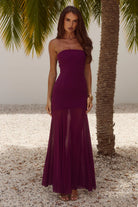  Remi Strapless Maxi Dress in Plum