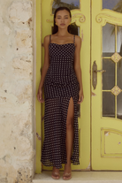 Kyleah Maxi Dress in Black/white
