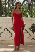 Slip Dress in Red