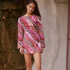 Herlani Mini Dress in Apostle Print