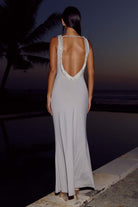 Sybilla Maxi Dress Low Back in Ash | Winsome Girl Fashion