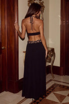 Runaway The Label Safino Black Maxi Dress Contrast Lace Panels │ Winsome Girl Fashion
