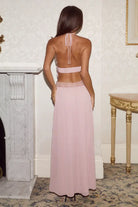 Runaway The Label Adrianna White Maxi Dress Open Back Front Split │ Winsome Girl Fashion
