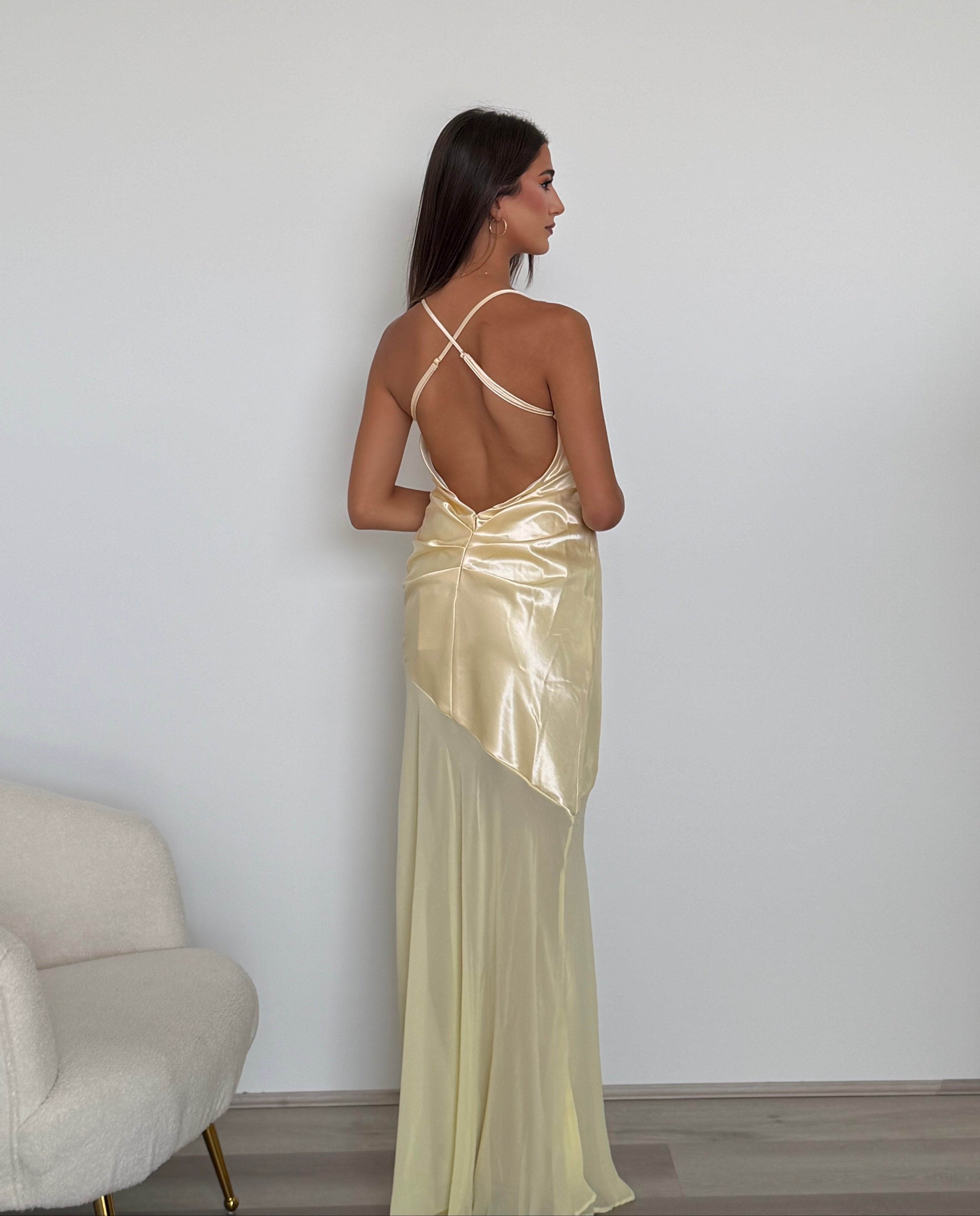 Samani Maxi Dress in Lemon