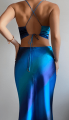 Santorini Dress in Blue Dye