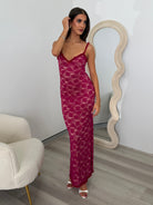 Sarta Maxi Dress in Berry