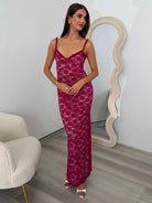 Sarta Maxi Dress in Berry
