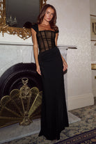 Shiya Corset Tee Maxi Dress in Black by Runaway The Label | Winsome Girl Fashion