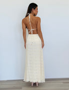 Soleil Halter Maxi Dress in Cream