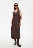 Stars Align Midi Dress in Brown by Lioness | Winsome Girl