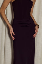 Runaway Taleah Maxi Dress in Black Flat Lay | Winsome Girl Fashion