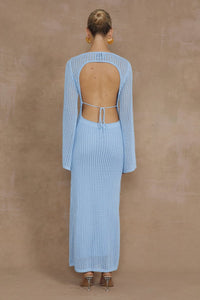Runaway The Label - Tashani Midi Dress in Light Blue