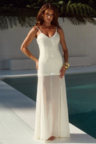 Runaway The Label - Tulia Low Back Maxi Dress in Cream