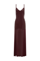 Runaway The Label - Tulia Low Back Maxi Dress in Wine