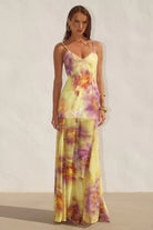 Runaway The Label - Tulia Low Back Maxi Dress in Suri Yellow