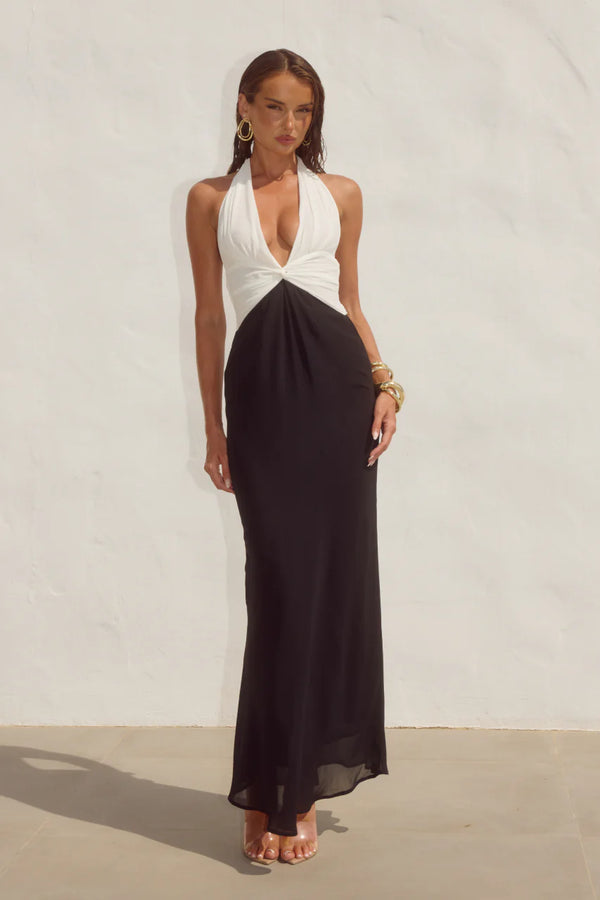 Tenaya Plunge V-Neck Maxi Dress