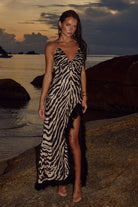 Vanya Maxi Dress in Zebra