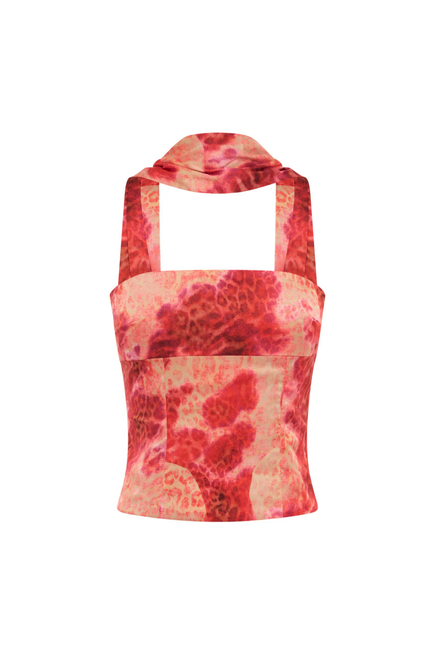 Runaway The Label - Verity Reverse Halter Neck Top in Moana Pink