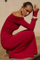 Vessa Maxi Dress in Cherry Red