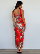 Victoria Midi Dress in Leopard Floral