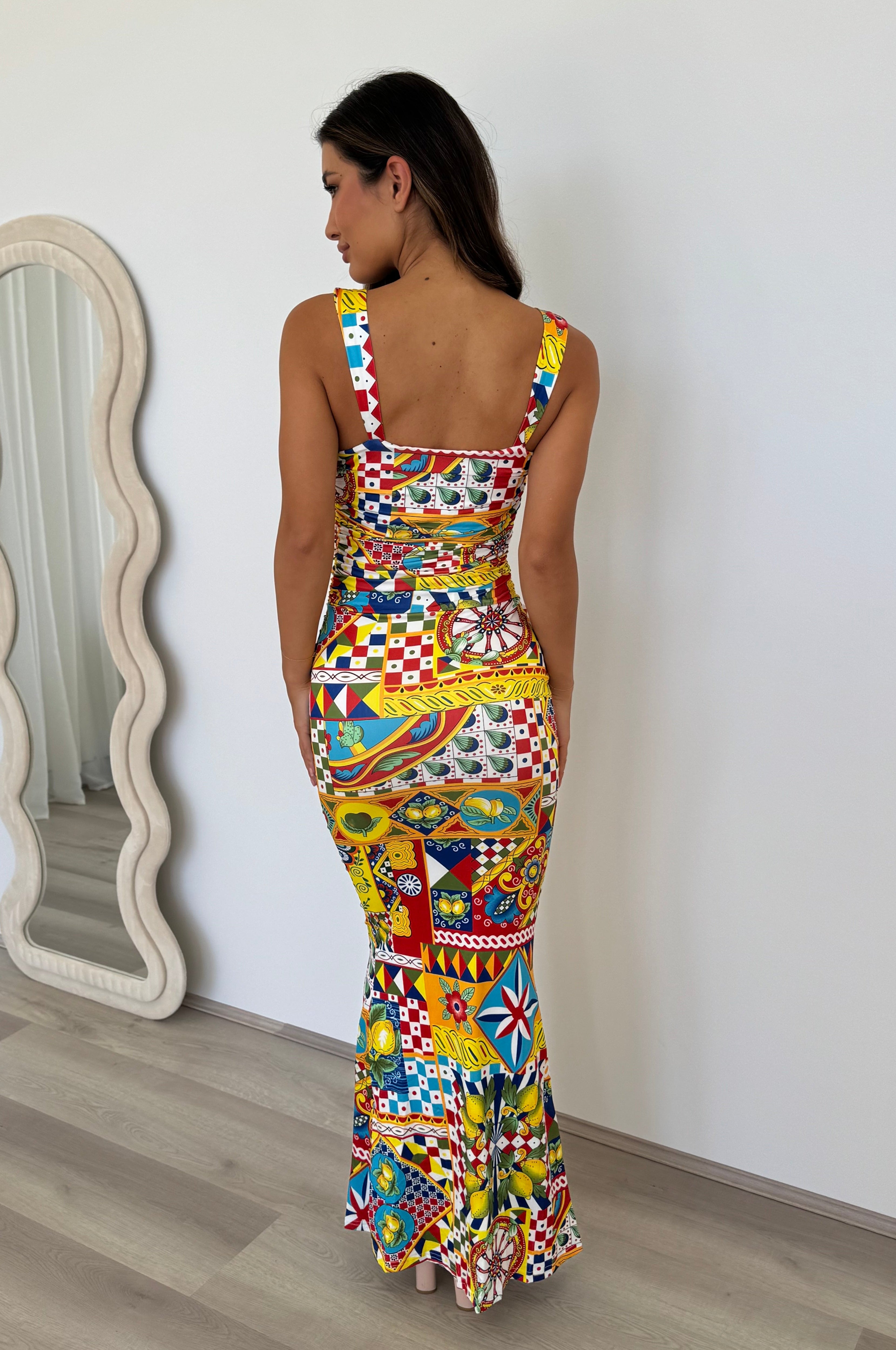 Vivian Maxi Dress in Phaedra Print