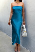 Leila Slip Dress in Ocean