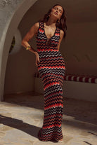 Andrea Maxi Dress in Jaffa Combo
