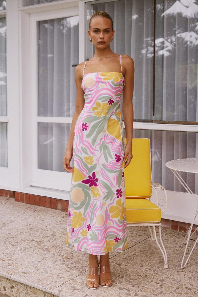 Leo Slip Dress in Aveline Print