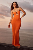 Orange Midi Dress