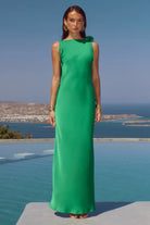 Runaway The Label - Zurina Low Back Maxi Dress in Emerald