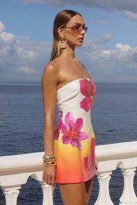 Runaway The Label - Ibiza Mini Dress in Tropical Ombre