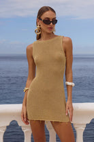 Ariya Mini Dress in Gold