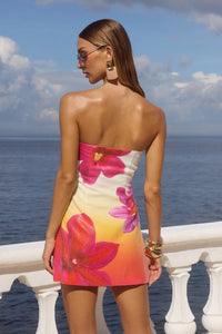 Runaway The Label - Ibiza Mini Dress in Tropical Ombre
