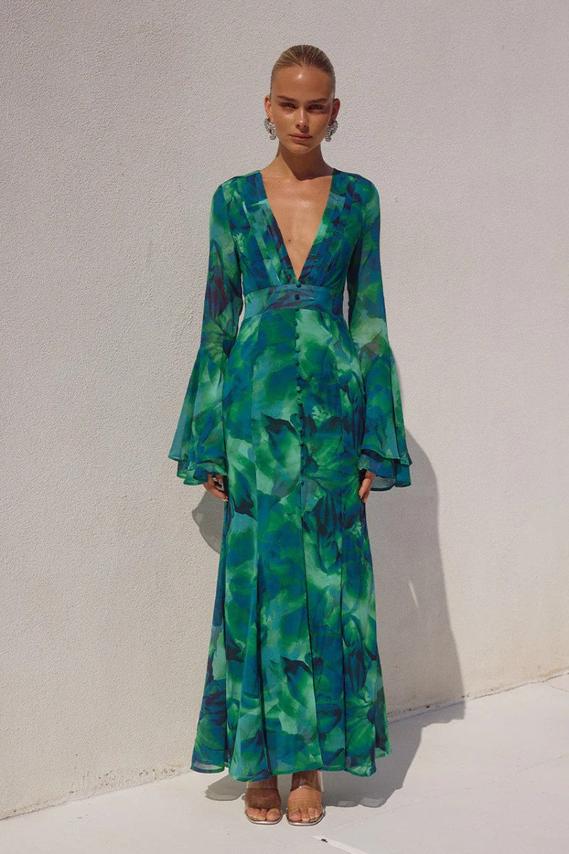 Sari Maxi Dress in Calista Green