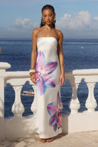 Celeste Maxi Dress in Orchid White