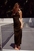 Balin Midi Dress in Espresso