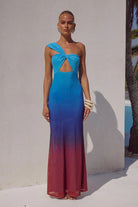 Kyree Maxi Dress in Blue Ombre
