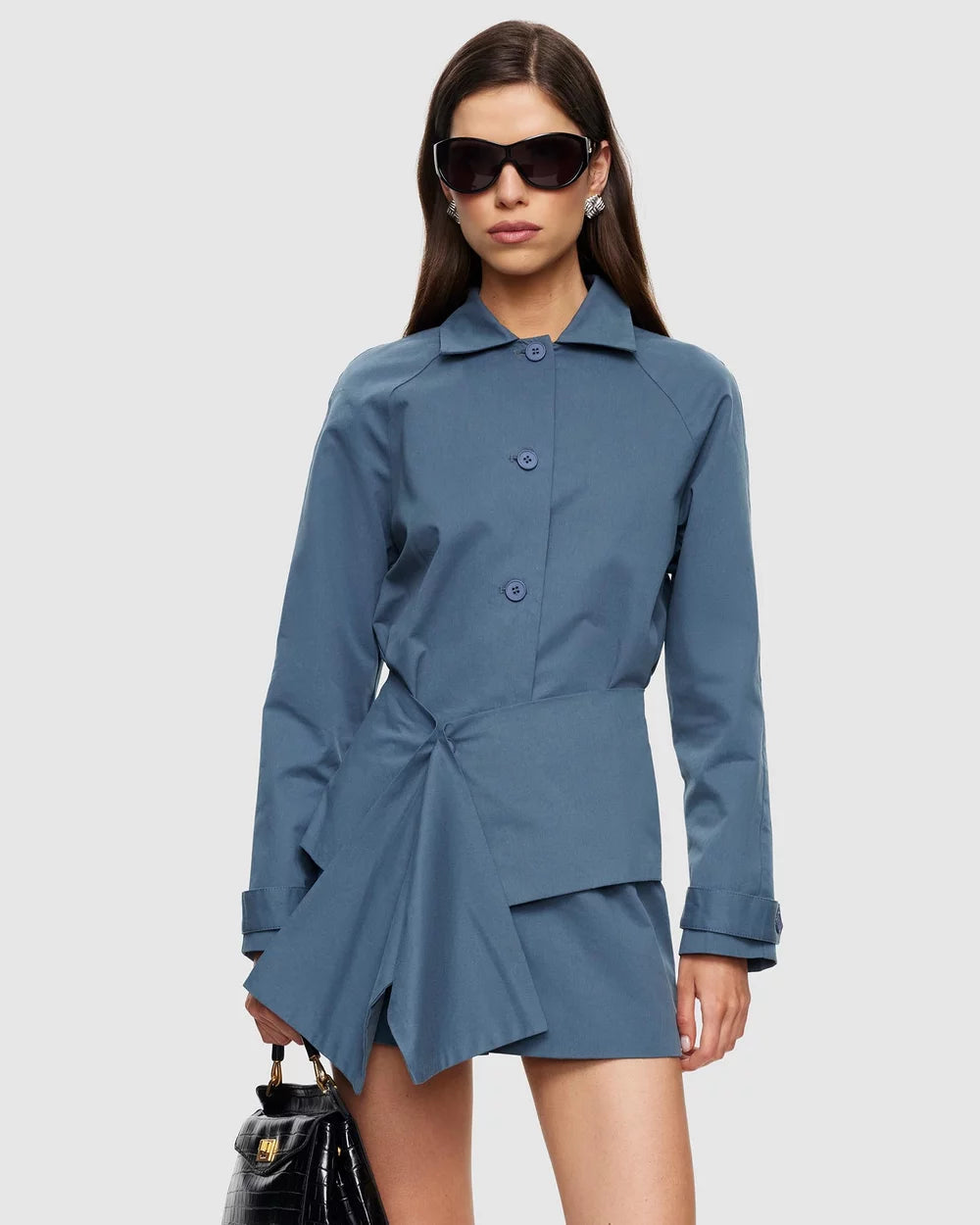 Wiseguy Mini Dress in Slate by Lioness | Winsome Girl Fashion 
