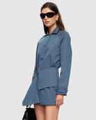 Wiseguy Mini Dress in Slate by Lioness | Winsome Girl Fashion 