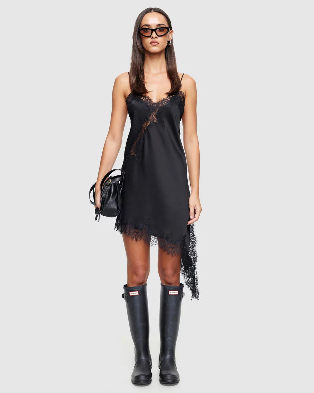 Emerging Midi Dress in Noir by Lioness | Winsome Girl Fashion 